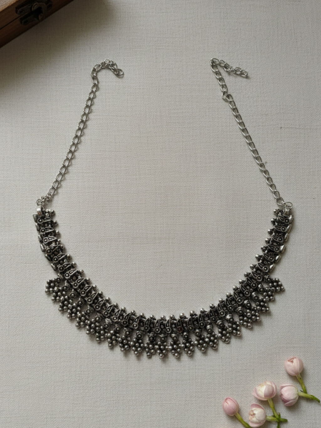 Premium Oxidized Silver Plated Brass Festival Necklace