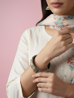 Heritage Shine Two-Tone Designer Bangle