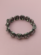 Vintage Carved Silver Plated Brass Kada Set