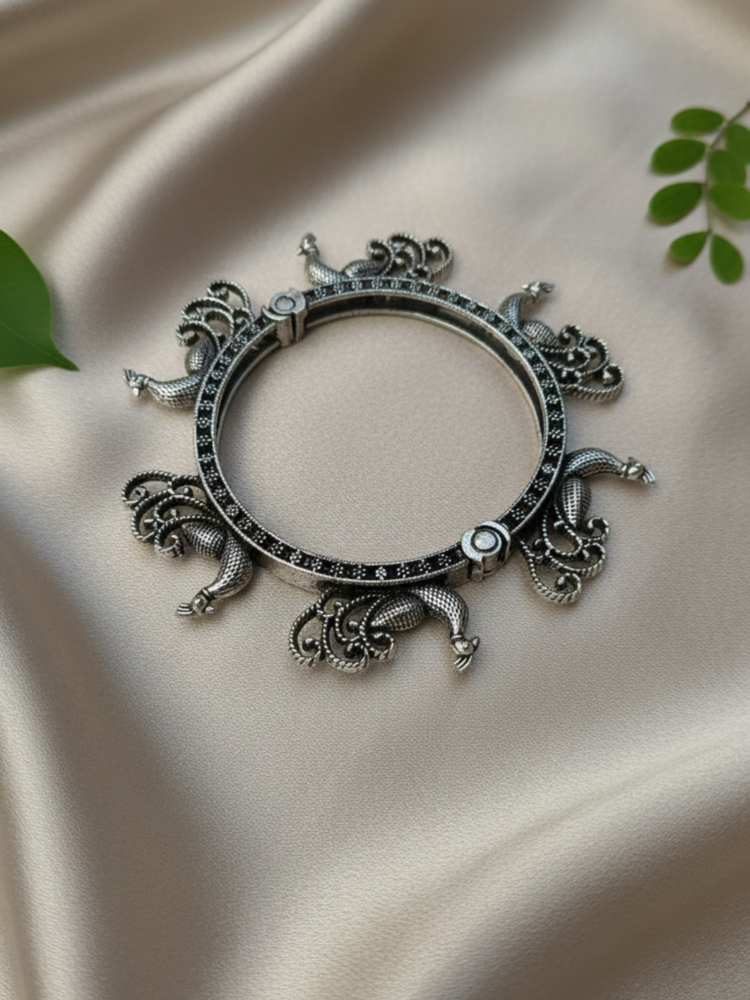 Heritage Inspired Antique Silver Brass Bangles