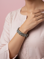Rajasthani Inspired Antique Silver Finish Kada
