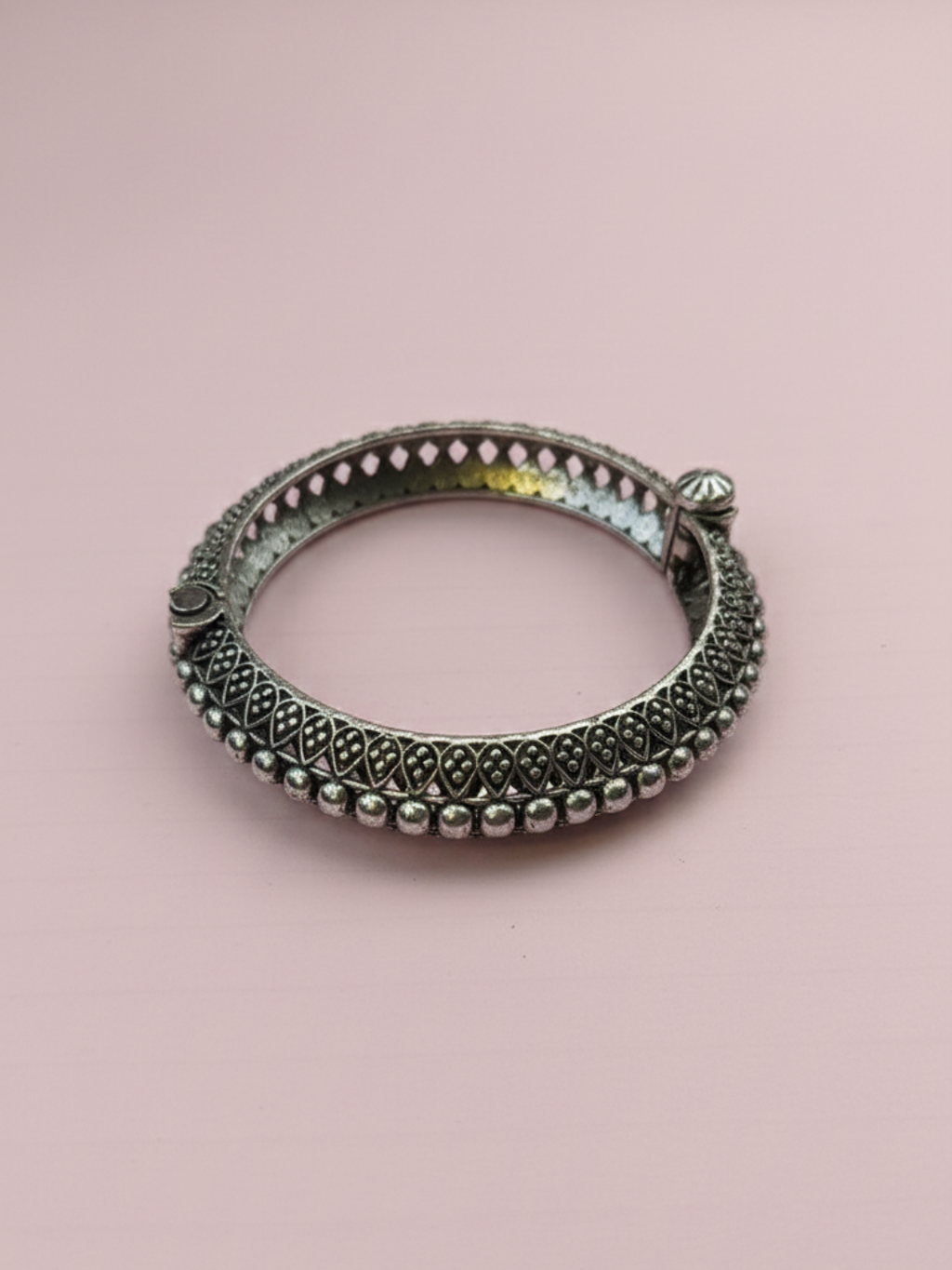 Vintage Silver Plated Brass Kada Set