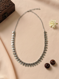 Ethnic Oxidized Silver Plated Statement Necklace