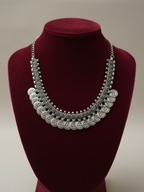 Designer Silver Plated Oxidized Brass Long Necklace