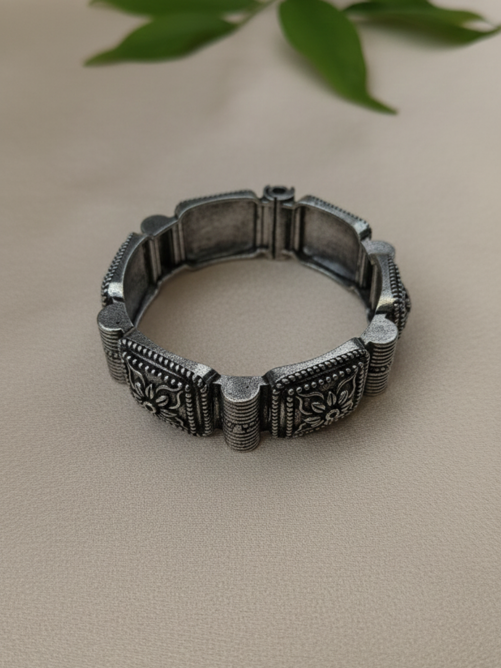 Rajasthani Traditional Antique Silver Finish Kada