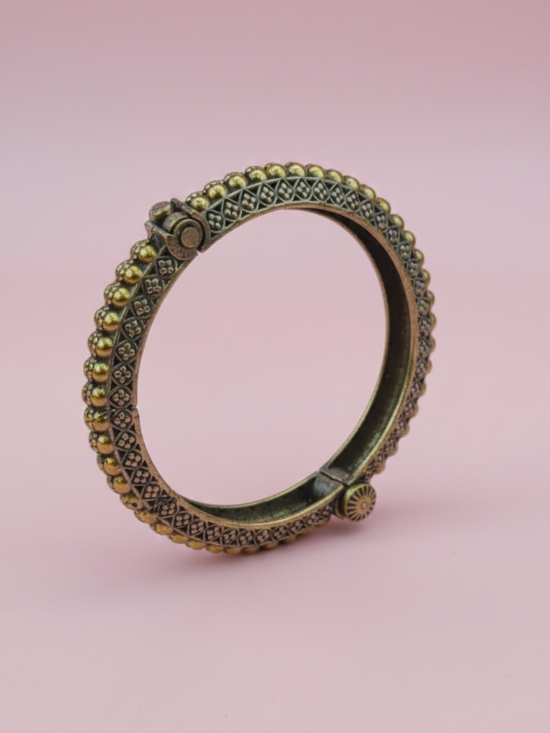 Royal Horizon Oxidized Brass Bangle