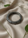 Royal Traditional Antique Silver Oxidized Finish Bangles