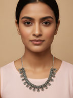 Silver Plated Oxidized Party Wear Traditional Necklace