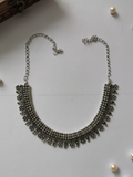 Oxidized Silver Brass Heritage Style Necklace for Women