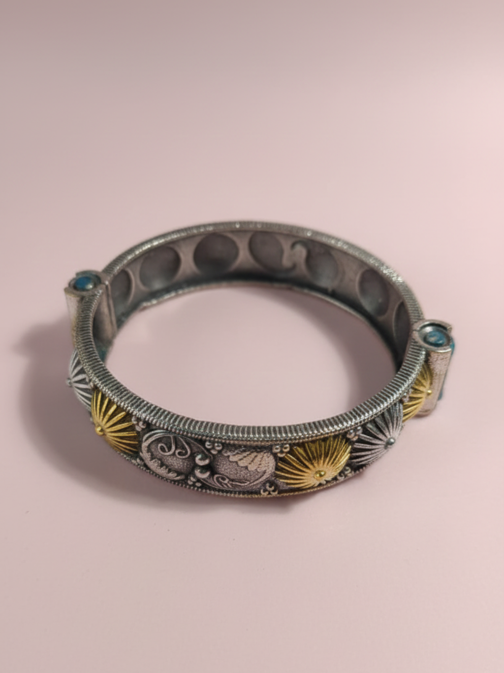 Heritage Shine Two-Tone Designer Bangle