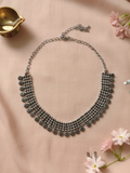 Silver Plated Oxidized Brass Rajasthani Style Necklace for Women