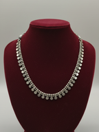 Ethnic Oxidized Silver Plated Statement Necklace