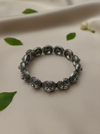 Vintage Carved Silver Plated Brass Kada Set