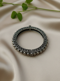 Statement Traditional Silver Finish Brass Bangles