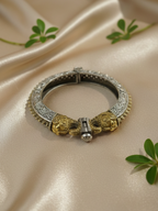 Rajputana Glow Gold-Silver Brass Bracelet