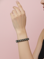 Maharani Style Two-Tone Oxidized Bangle