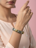 Heritage Shine Two-Tone Designer Bangle