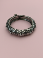 Royal Traditional Antique Silver Oxidized Finish Bangles