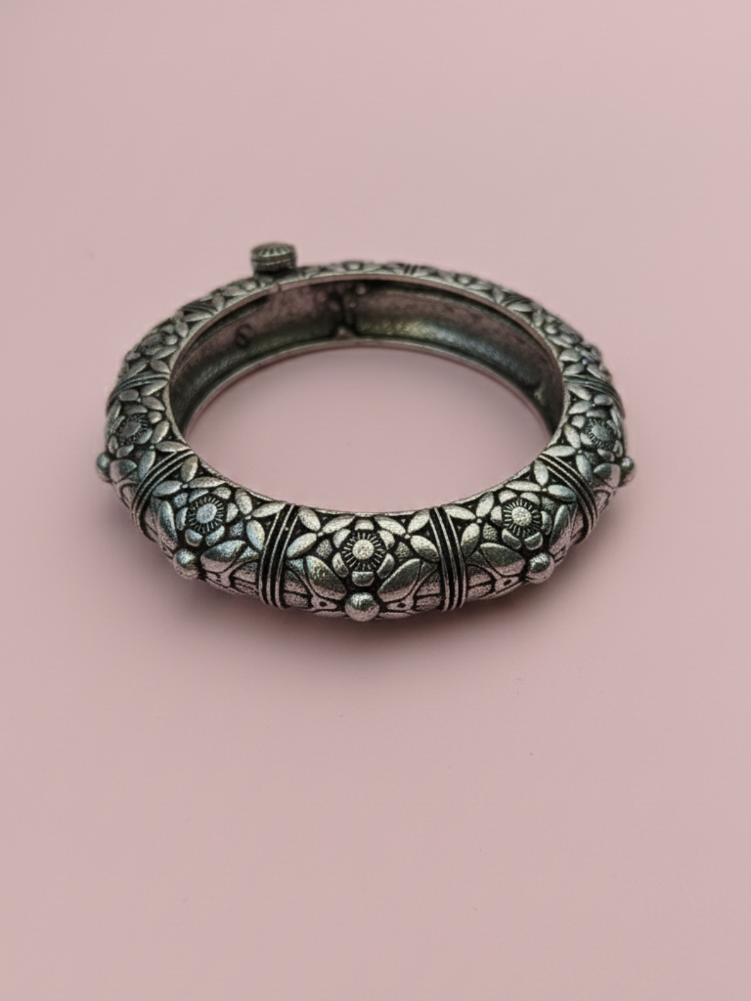 Royal Traditional Antique Silver Oxidized Finish Bangles